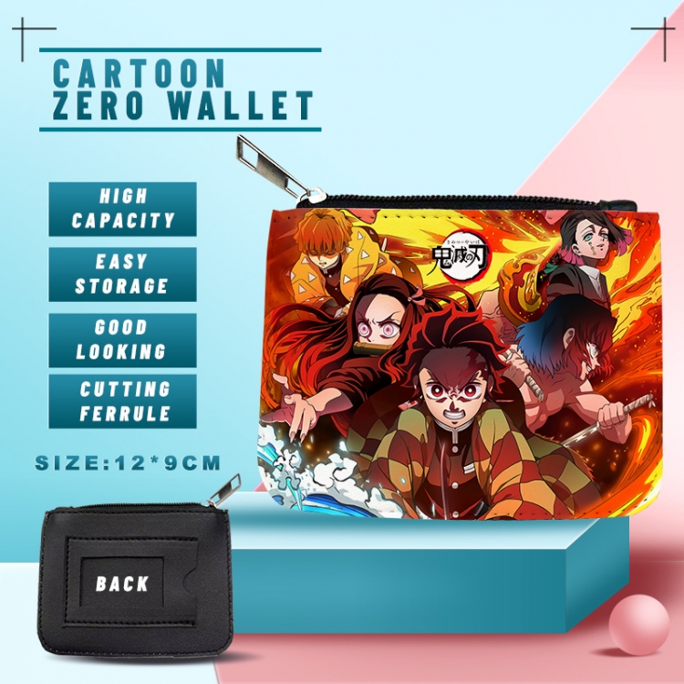 Demon Slayer Kimets PU storage bag card wallet purse 12X9cm price for 5 pcs