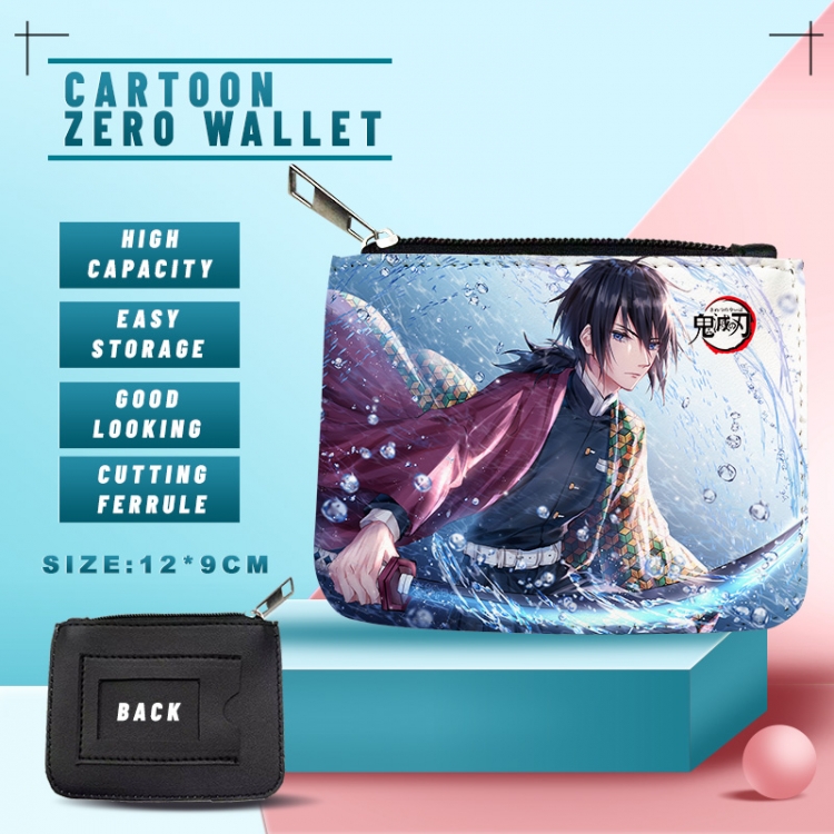 Demon Slayer Kimets PU storage bag card wallet purse 12X9cm price for 5 pcs