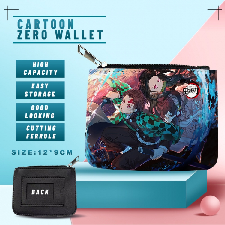 Demon Slayer Kimets PU storage bag card wallet purse 12X9cm price for 5 pcs