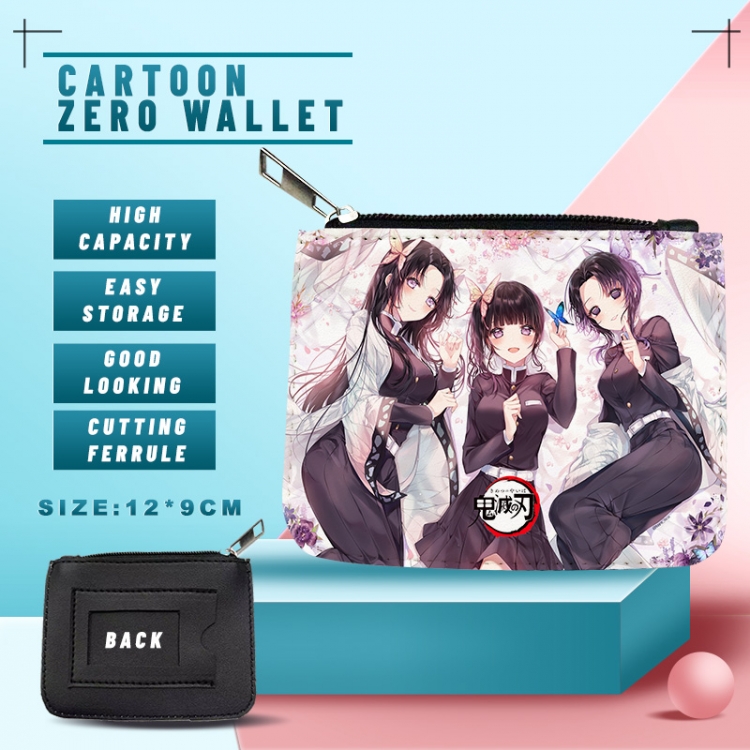 Demon Slayer Kimets PU storage bag card wallet purse 12X9cm price for 5 pcs