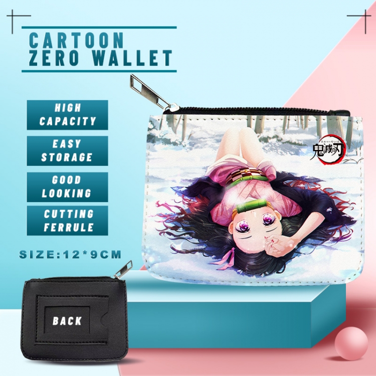 Demon Slayer Kimets PU storage bag card wallet purse 12X9cm price for 5 pcs
