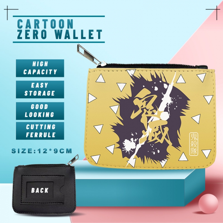 Demon Slayer Kimets PU storage bag card wallet purse 12X9cm price for 5 pcs