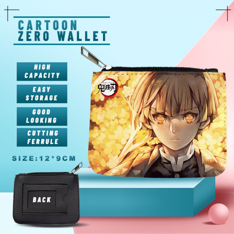 Demon Slayer Kimets PU storage bag card wallet purse 12X9cm  price for 5 pcs