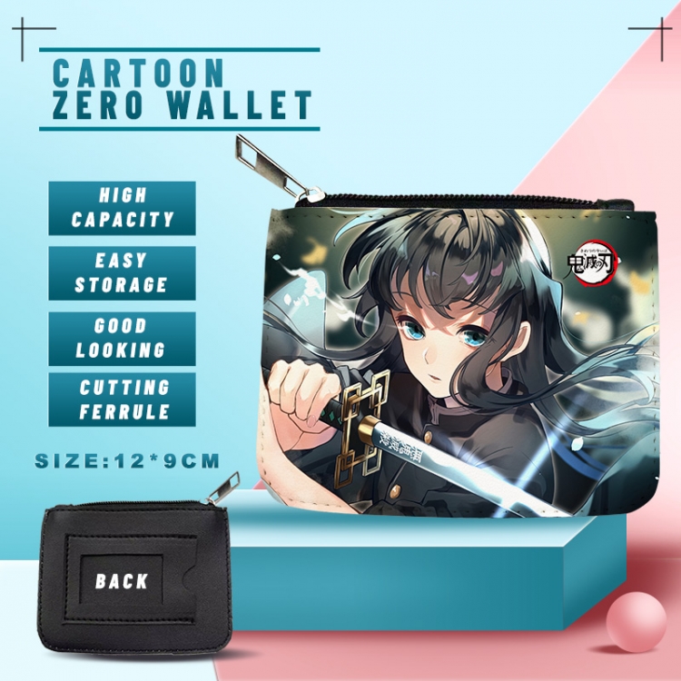 Demon Slayer Kimets PU storage bag card wallet purse 12X9cm  price for 5 pcs