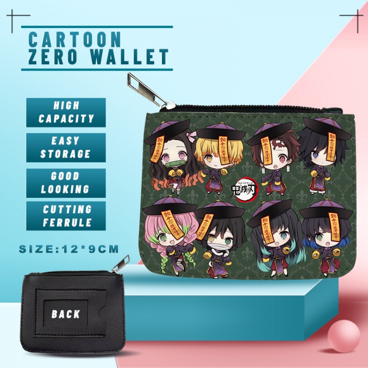 Demon Slayer Kimets PU storage bag card wallet purse 12X9cm price for 5 pcs