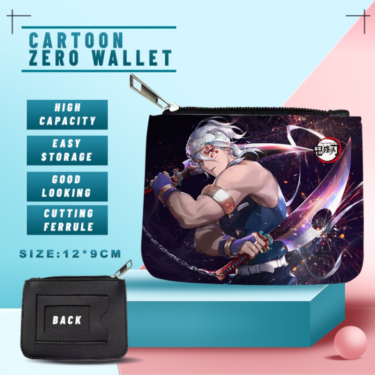 Demon Slayer Kimets PU storage bag card wallet purse 12X9cm price for 5 pcs