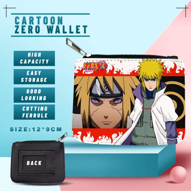 Naruto Animatio PU storage bag card wallet purse  12X9cm  price for 5 pcs