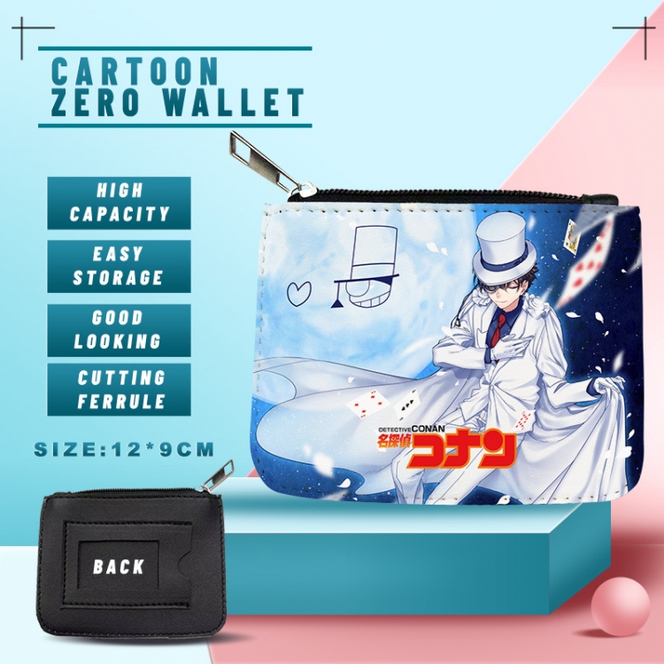 Detective conan  PU storage bag card wallet purse 12X9cm  price for 5 pcs