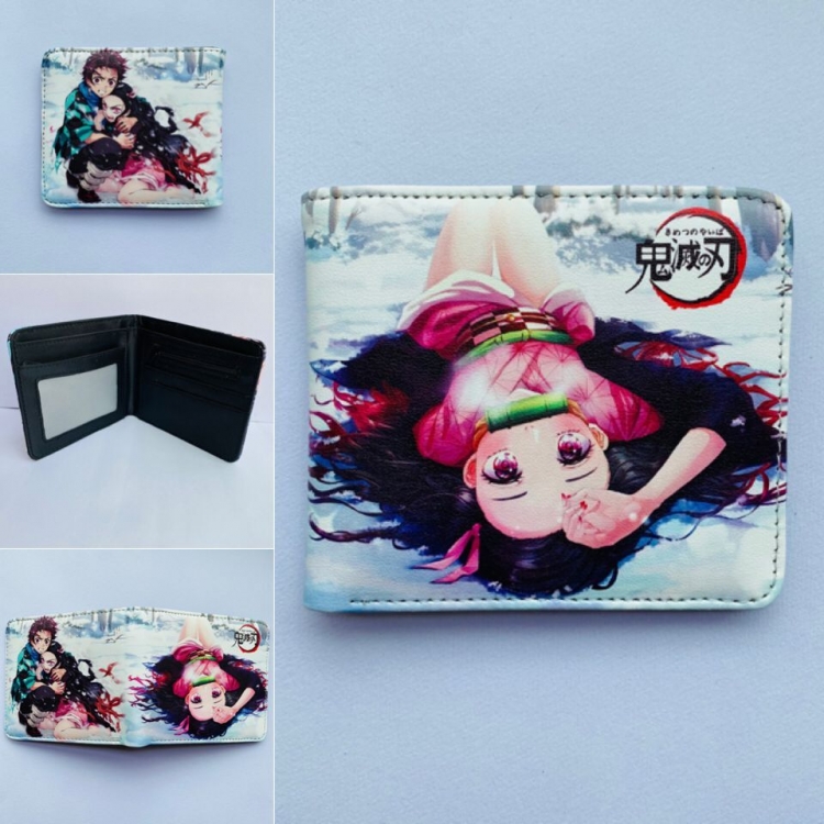 Demon Slayer Kimets two fold  Short wallet 11X9.5CM 60G style N