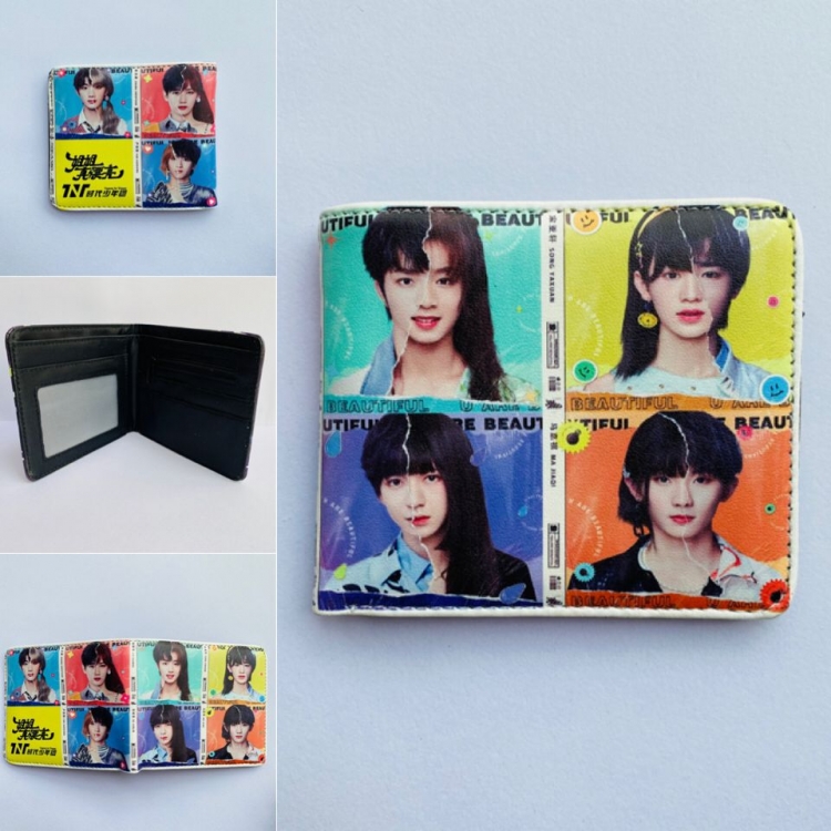 TNT Full color two fold short wallet purse Style E