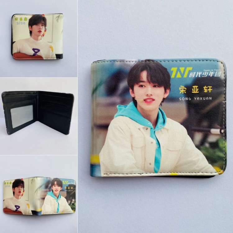 TNT Full color two fold short wallet purse