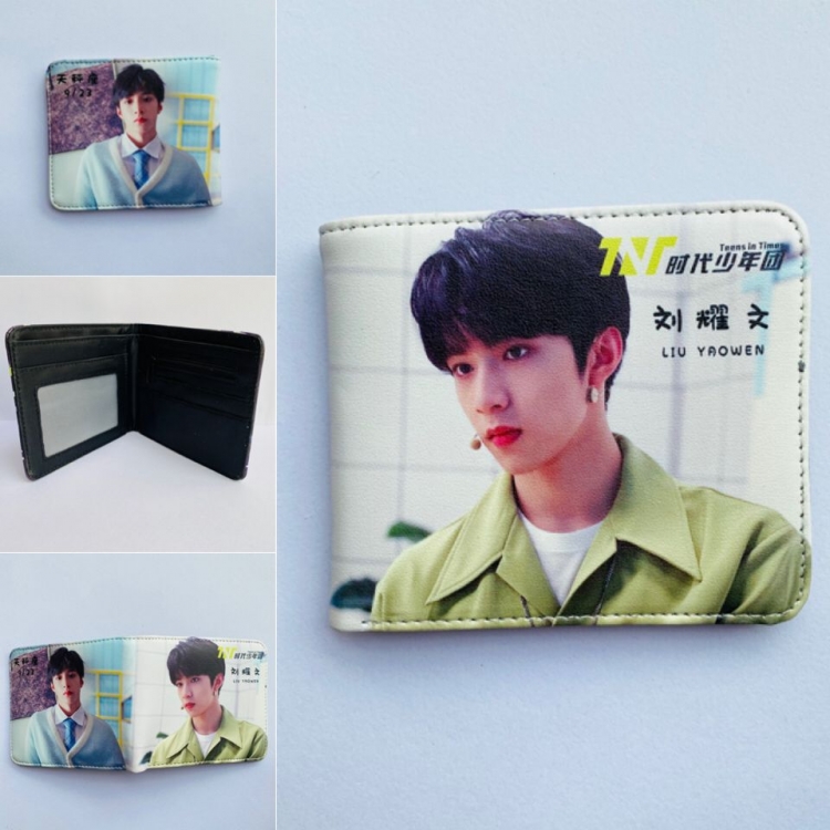 TNT Full color two fold short wallet purse