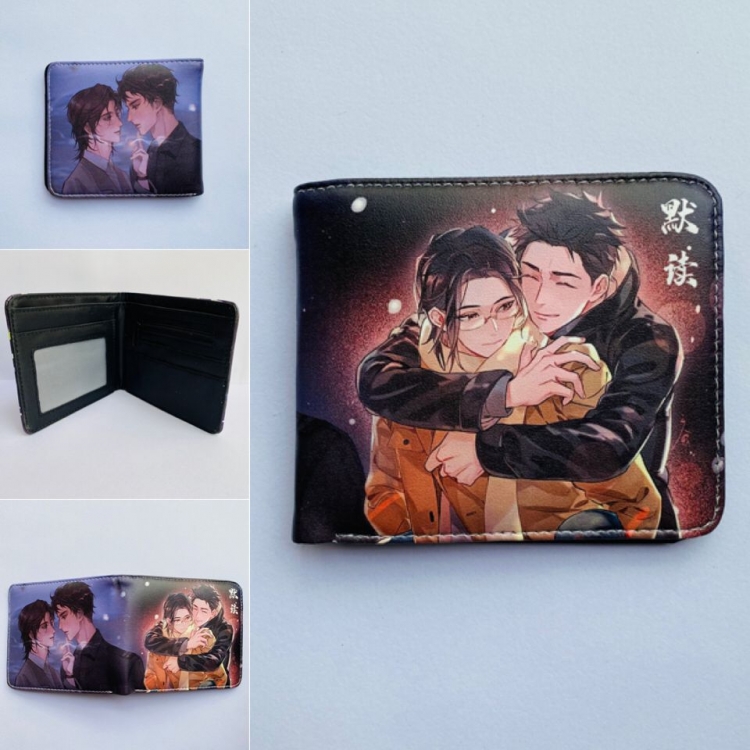 Read silently  Full color two fold short wallet purse Style  A