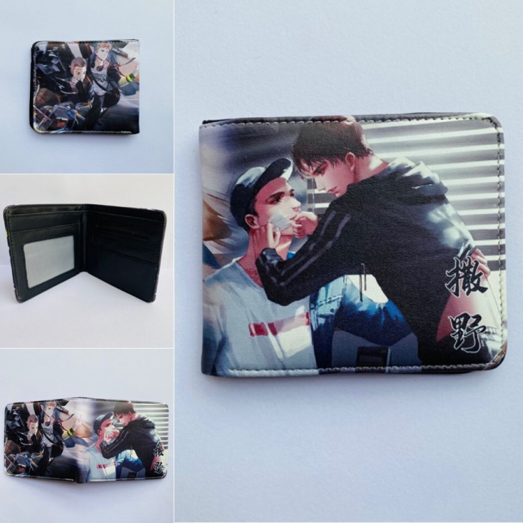 Act wildly   Full color two fold short wallet purse Style  B