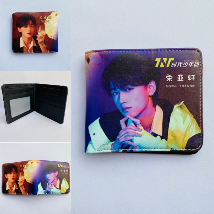 TNT Full color two fold short wallet purse