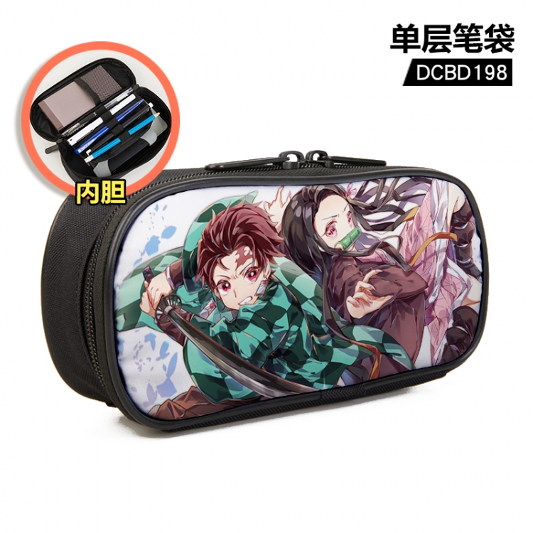 Demon Slayer Kimets Anime single layer waterproof pen case 25X7X12CM DCBD198