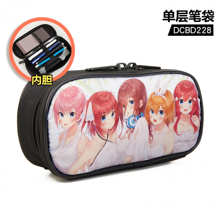 The Quintessential Qunintupiets Anime single layer waterproof pen case 25X7X12CM DCBD228