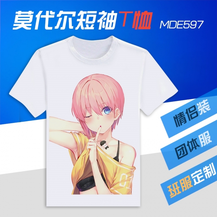 The quintessential quintulets Animation Round neck modal T-shirt  can be customized by single style MDE597