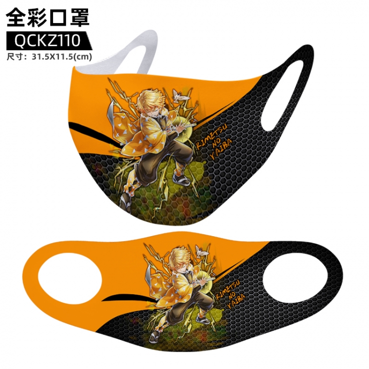 Demon Slayer Kimets full color mask 31.5X11.5cm price for 5 pcs QCKZ110