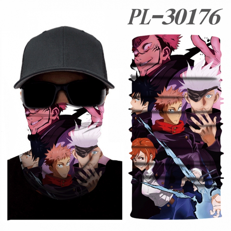Jujutsu Kaisen Color printing magic turban scarf- price for 5 pcs PL-30176