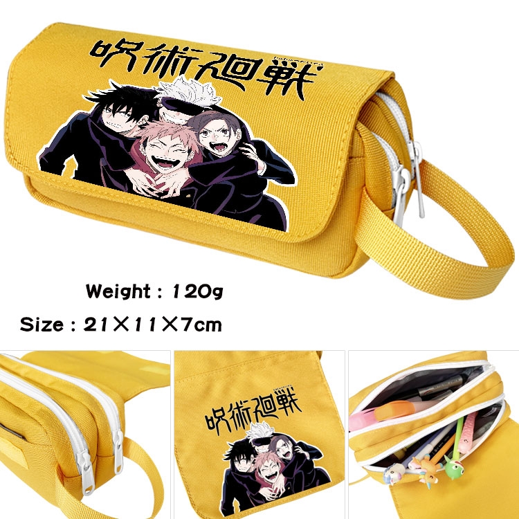 Jujutsu Kaisen Portable waterproof double-layer pencil case Pencil Bag  20x11x7cm