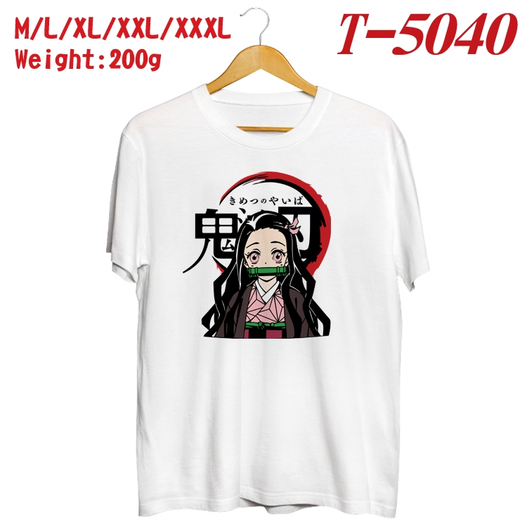 Demon Slayer Kimets Anime digital printed cotton T-shirt T-5040