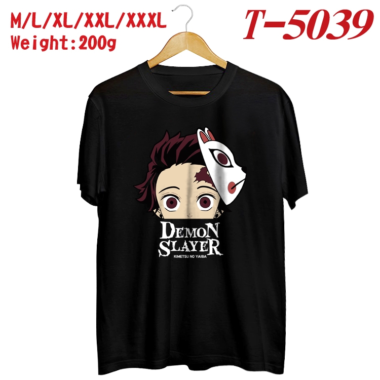 Demon Slayer Kimets Anime digital printed cotton T-shirt T-5039