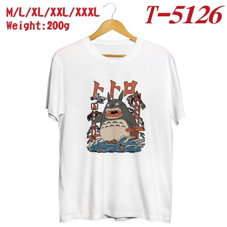 TOTORO Anime digital printed cotton T-shirt T-5126