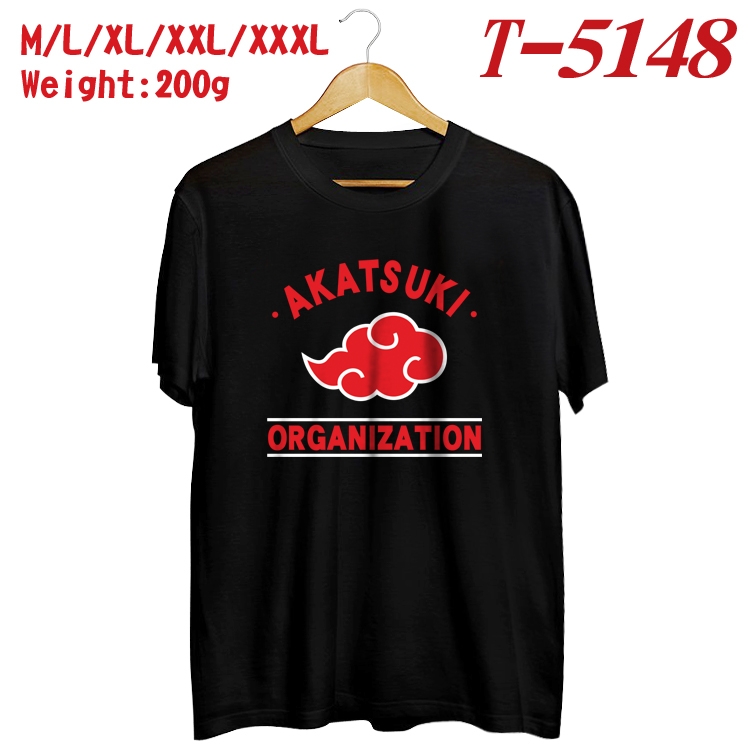 Naruto Anime digital printed cotton T-shirt T-5148