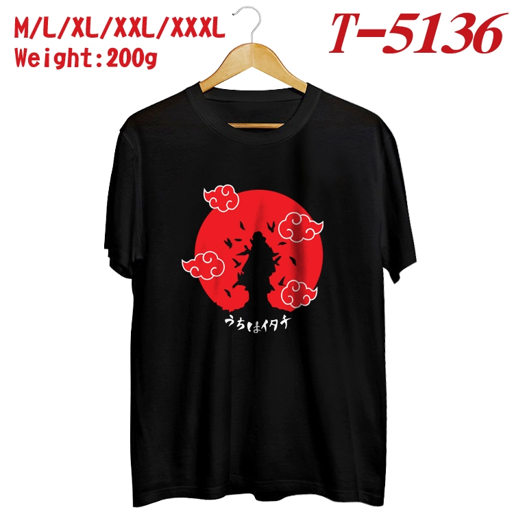Naruto Anime digital printed cotton T-shirt T-5136