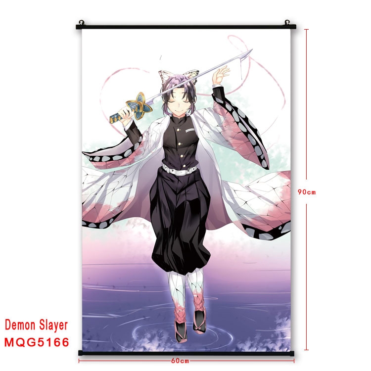 Demon Slayer Kimets Anime plastic pole cloth painting Wall Scroll 60X90CM MQG5166
