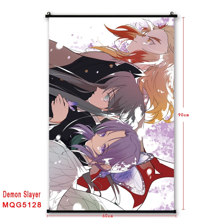 Demon Slayer Kimets Anime plastic pole cloth painting Wall Scroll 60X90CM MQG5128