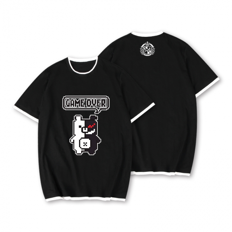 Dangan-Ronpa Full color printed short-sleeved fake two-piece T-shirt from S to XXXL