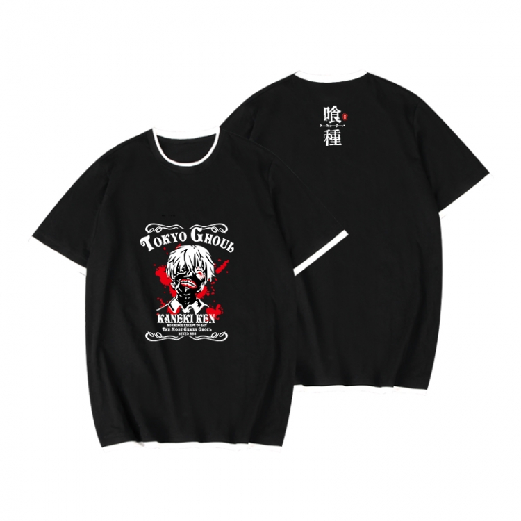 Tokyo Ghoul Full color printed short-sleeved fake two-piece T-shirt from S to XXXL