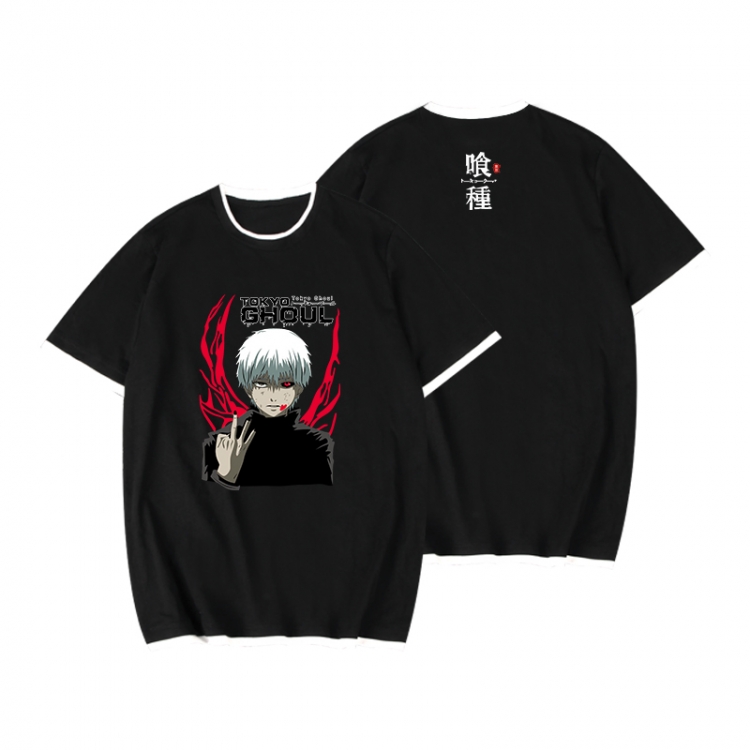 Tokyo Ghoul Full color printed short-sleeved fake two-piece T-shirt from S to XXXL