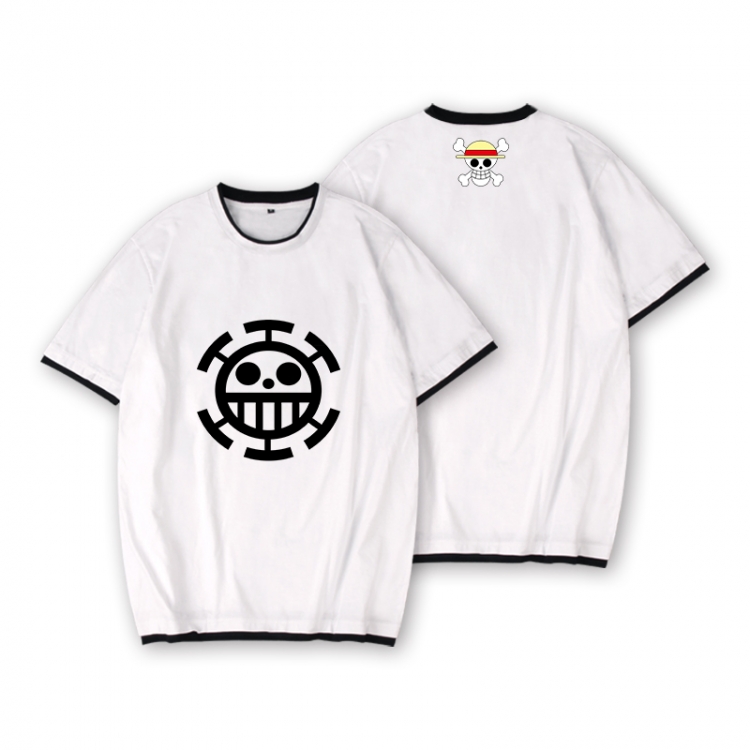 One Piece Full color printed short-sleeved fake two-piece T-shirt from S to XXXL
