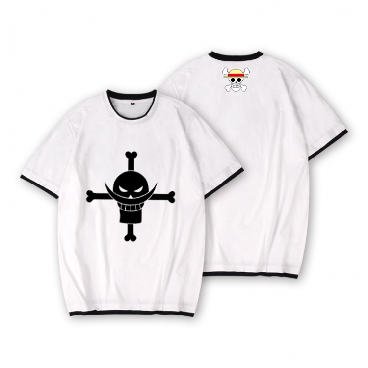 One Piece Full color printed short-sleeved fake two-piece T-shirt from S to XXXL