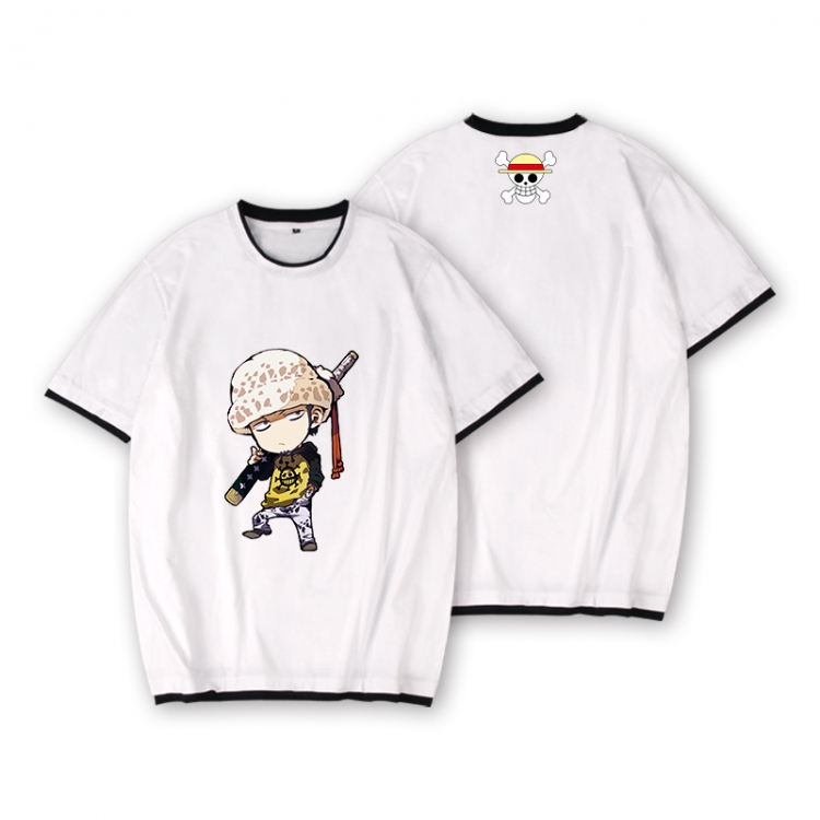 One Piece Full color printed short-sleeved fake two-piece T-shirt from S to XXXL