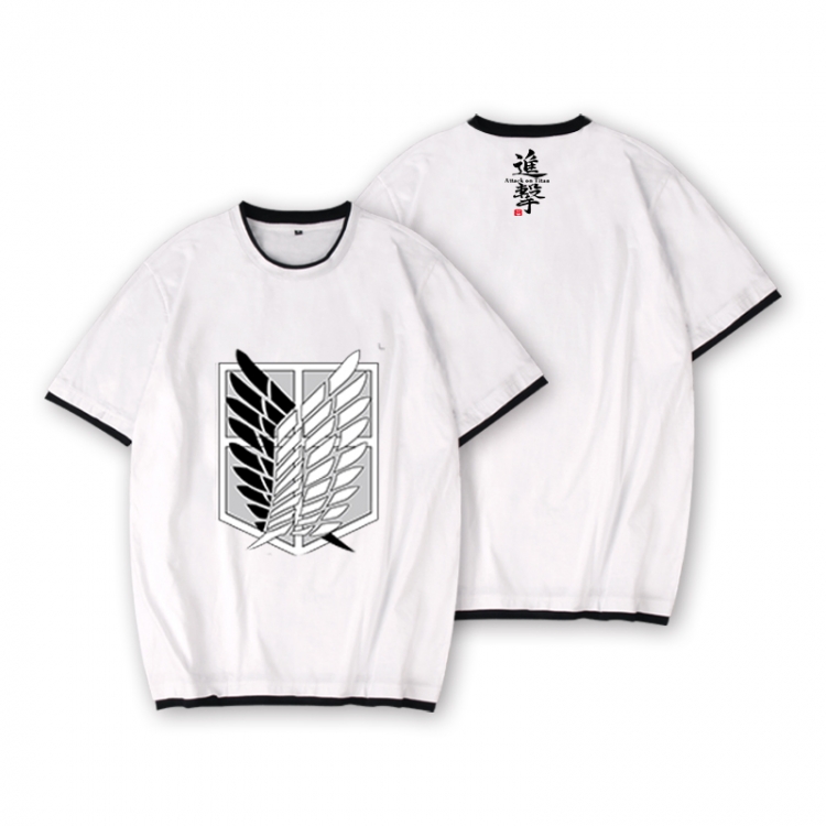 Shingeki no Kyojin Full color printed short-sleeved fake two-piece T-shirt from S to XXXL
