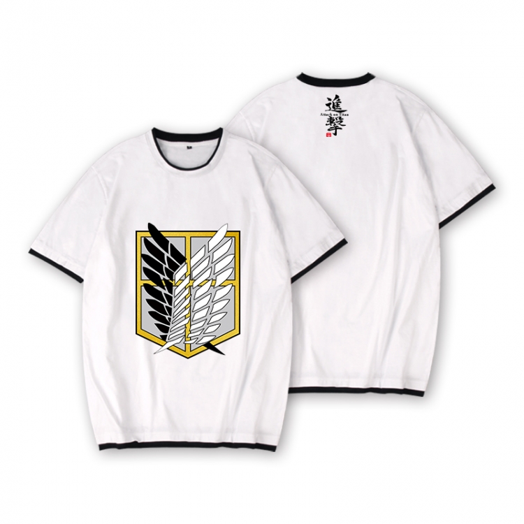 Shingeki no Kyojin Full color printed short-sleeved fake two-piece T-shirt from S to XXXL