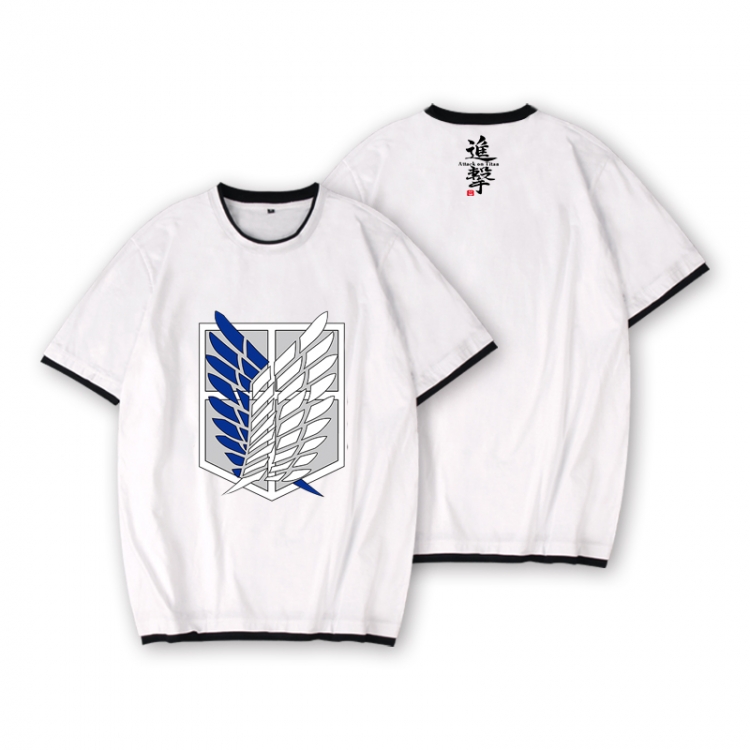 Shingeki no Kyojin Full color printed short-sleeved fake two-piece T-shirt from S to XXXL