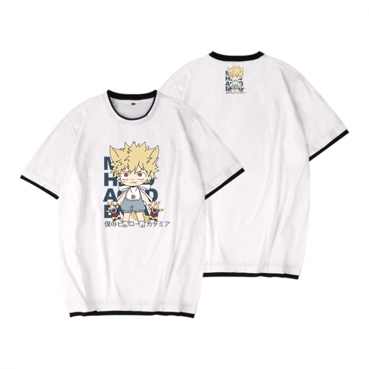 My Hero Academia Full color printed short-sleeved fake two-piece T-shirt from S to XXXL