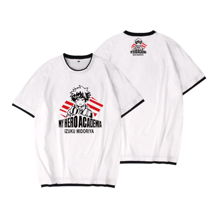 My Hero Academia Full color printed short-sleeved fake two-piece T-shirt from S to XXXL