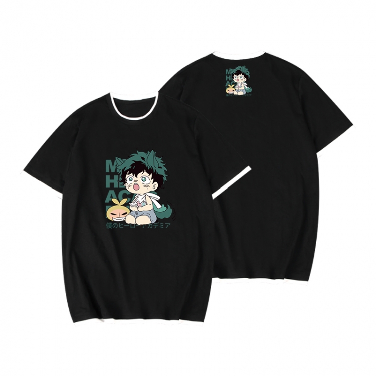 My Hero Academia Full color printed short-sleeved fake two-piece T-shirt from S to XXXL