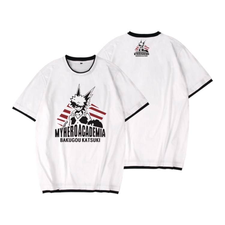 My Hero Academia Full color printed short-sleeved fake two-piece T-shirt from S to XXXL