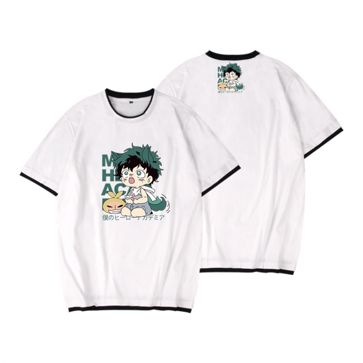 My Hero Academia Full color printed short-sleeved fake two-piece T-shirt from S to XXXL
