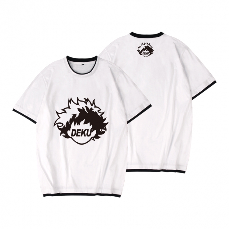 My Hero Academia Full color printed short-sleeved fake two-piece T-shirt from S to XXXL