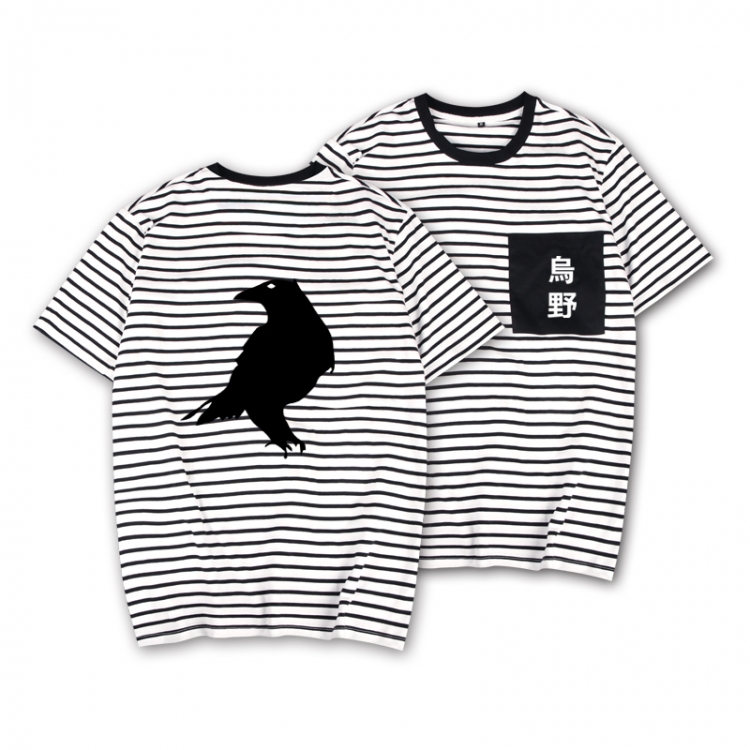 Haikyuu!! Striped letters color loose short-sleeved T-shirt from M to 3XL