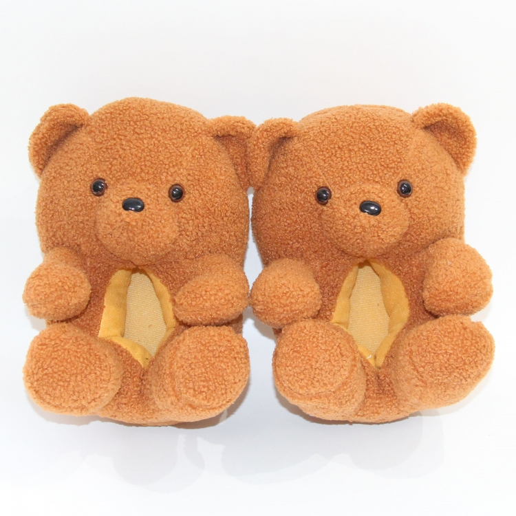 Teddy bear Cartoon Adult warm plush shoes  29x18x15cm