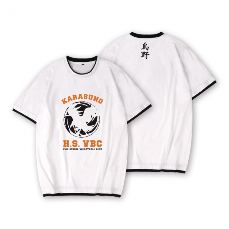 Haikyuu!! Full color printed short-sleeved fake two-piece T-shirt from S to XXXL